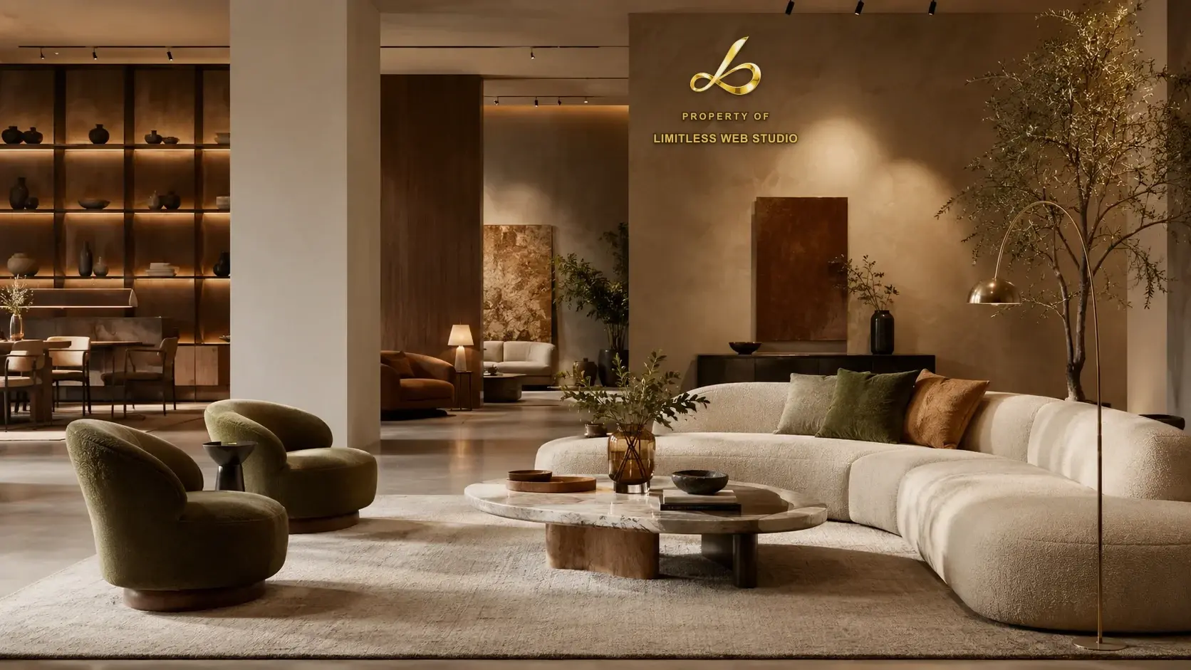 Premium furniture, example custom website concept