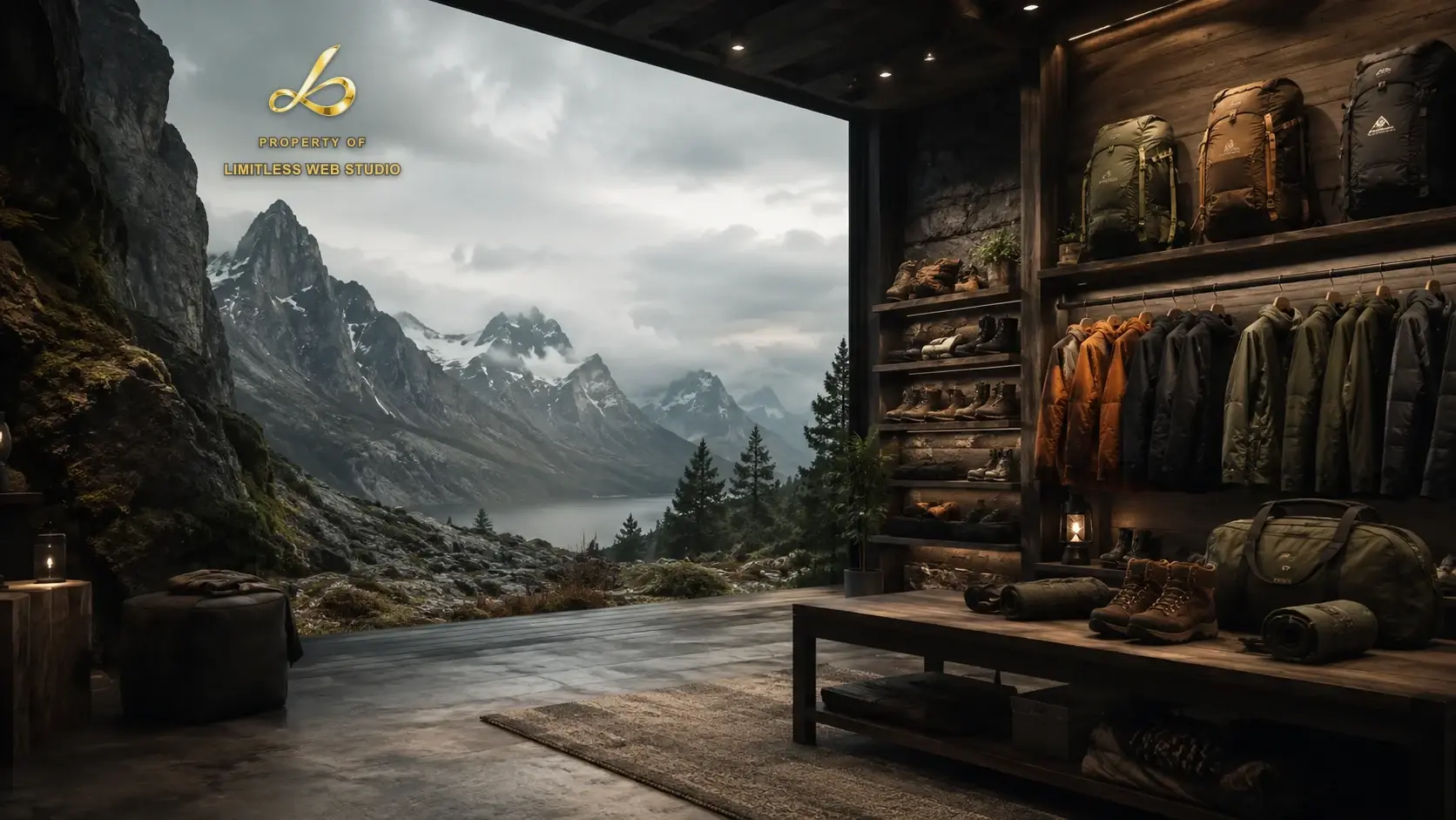 Outdoor & adventure, example custom website concept
