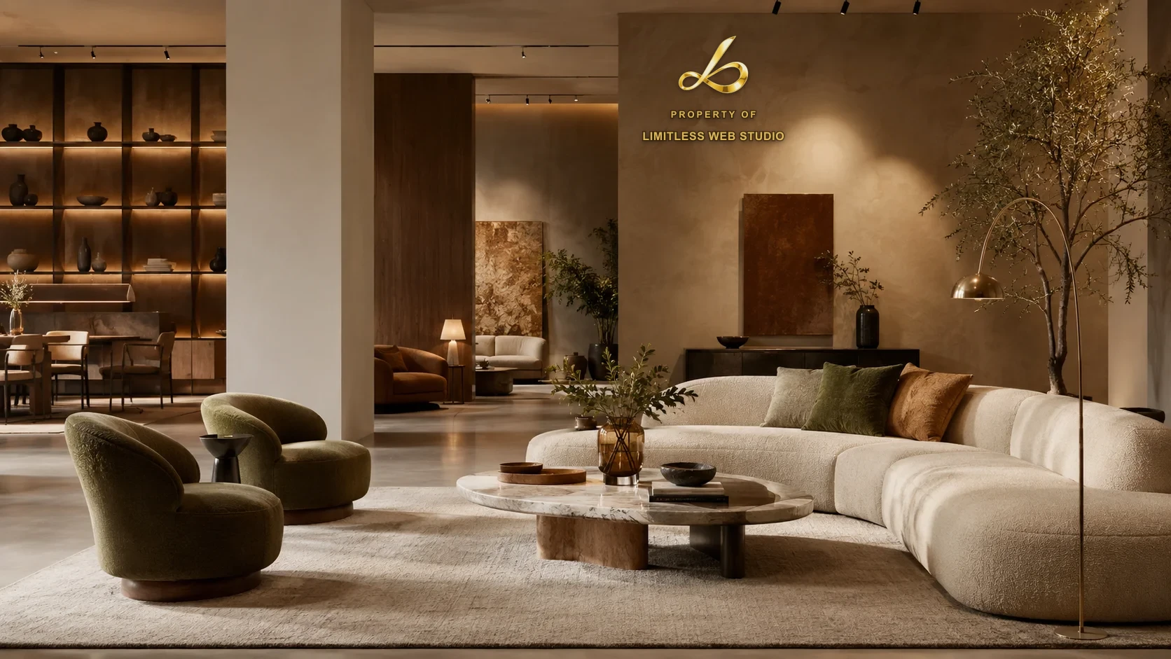 Premium furniture, example custom website concept